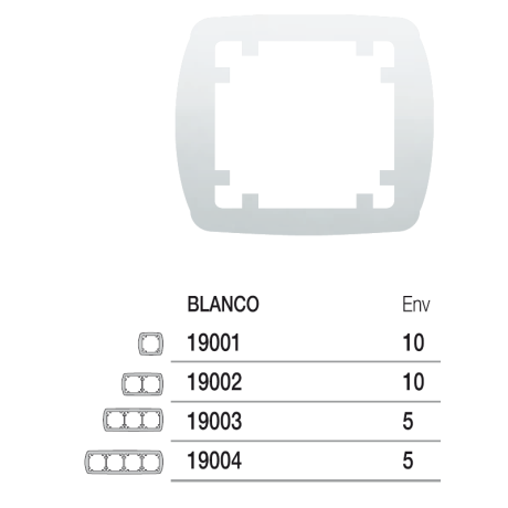 MARCO 4 E.HORIZ./VERT.BLANCO S.AURA