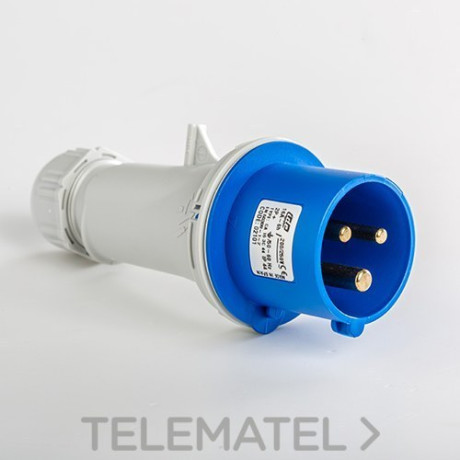 CLAVIJA CETAC AEREA 2P T 16A AZUL IP44