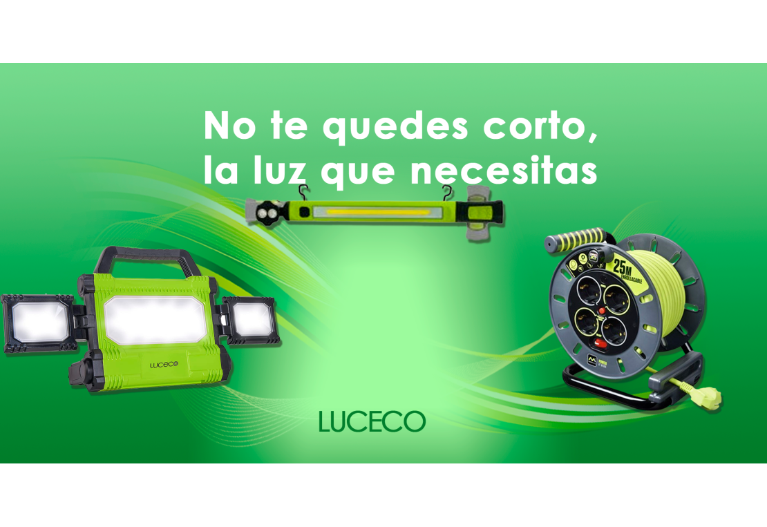 Indispensables para la instalación eléctrica: enrollacables, linternas y proyectores LUCECO